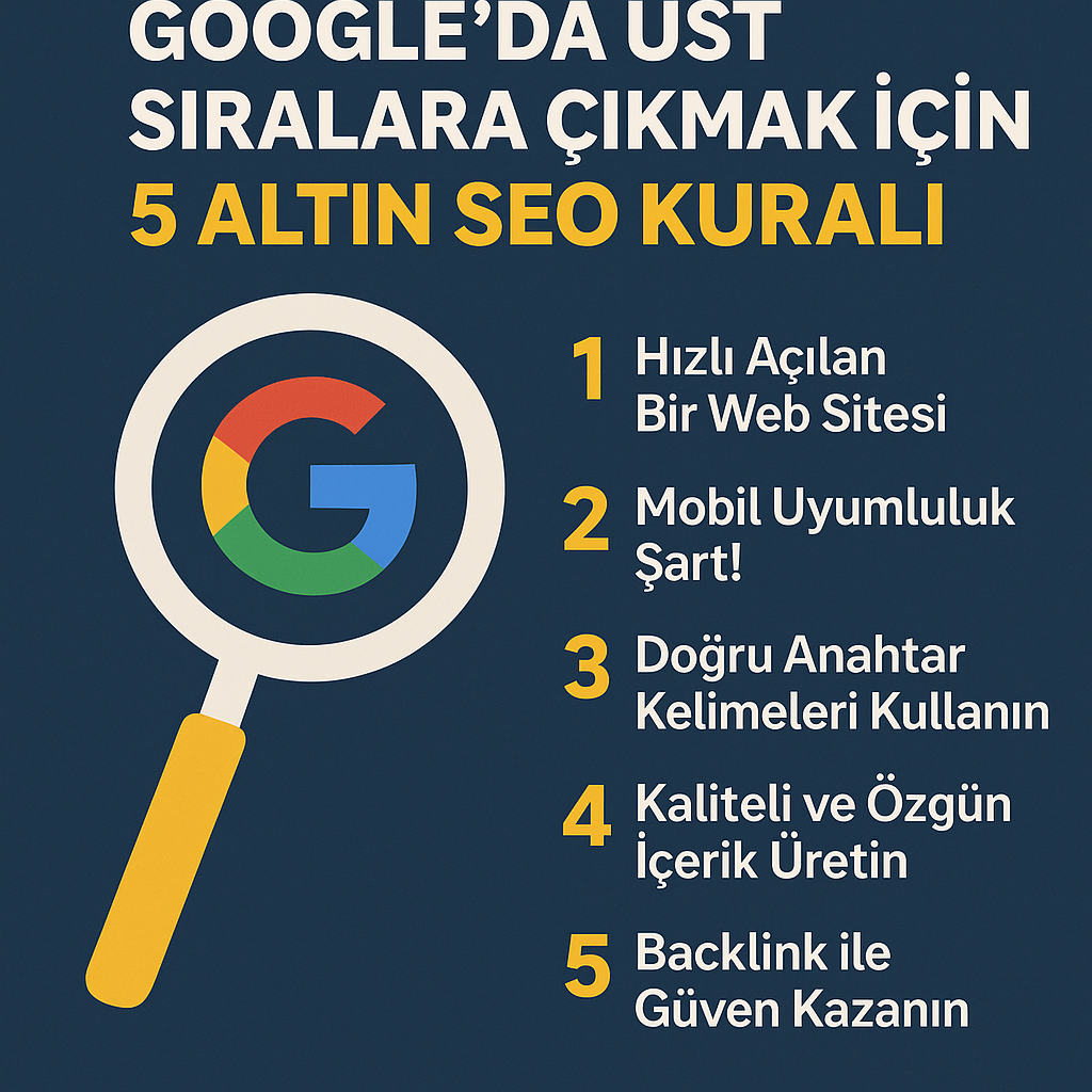 Google’da Üst Sıralara Çıkmak İçin 5 Altın SEO Kuralı